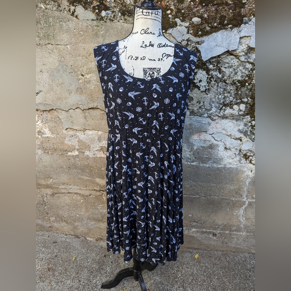 Torrid sleeveless nautical themed dress